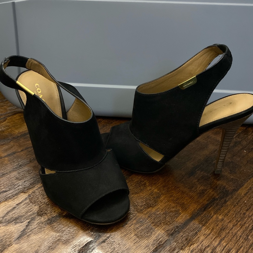 Coach Black Heels with Block Heel